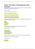 C483 - Principles of Management with Answers
