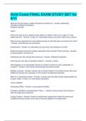 Gold Coast FINAL EXAM QUESTIONS AND ANSWERS LATEST UPDATE 2023&vert;2024 RATED A&plus;