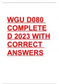 WGU D080 Objective Assessment 2023 Questions and Answers &lpar;Verified Answers