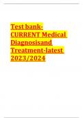 CURRENT Medical Diagnosis and Treatment 2023 Test Bank