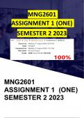MNG2601 ASSIGNMEMT 1 SEMESTER 2 2023 (DUE Wednesday, 30 August 2023, 4:00 PM)