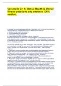 Varcarolis Ch 1&semi; Mental Health & Mental Illness questions and answers 100&percnt; verified&period;