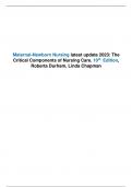 Maternal-Newborn Nursing latest update 2023&colon; The Critical Components of Nursing Care&comma; 10th Edition&comma; Roberta Durham&comma; Linda Chapman
