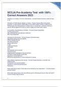 SCCJA Pre-Academy Test with 100% Correct Answers 2023/2024