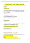 ATI MATERNAL NEW BORN OB EXAM QUESTIONS AND ANSWERS LATEST UPDATE 2023&vert;2024 A&plus;GRADE