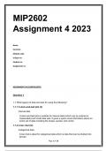 MIP2602 Assignment 4 2023