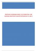 PORTAGE LEARNING BIOD 152 ESSENTIAL LAB HUMAN ANATOMY &AMP&semi;PHYSIOLOGY II LAB 1