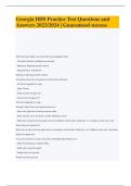 Georgia DDS Practice Test Questions and Answers 2023&sol;2024 &vert; Guaranteed success