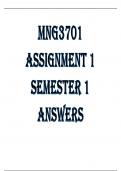 MNG3701 ASSIGNMENT 1 SEMESTER 1 [{ANSWERS}]