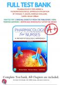 Test Bank For Pharmacology For Nurses A Pathophysiological Approach 6th Edition By Michael P. Adams; Norman Holland; Carol Quam Urban ( 2020 - 2021 ) / 9780135218334 / Chapter 1-50 / Complete Questions and Answers A+