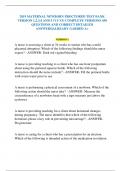 2019 MATERNAL NEWBORN PROCTORED TEST BANK VERSION 1&comma;2&comma;3&comma;4 AND 5 &lpar;V1-V5&rpar; COMPLETE VERSIONS 450 QUESTIONS AND CORRECT DETAILED ANSWERS&vert;ALREADY GARDED A&plus; 