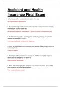 LIFE, HEALTH AND ACCIDENT INSURANCE FINAL EXAM. QUESTIONS AND ANSWERS.