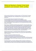 Maternal-Newborn chapter 6 test bank questions and answers 100&percnt; verified&period;