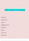 HOSA Medical Terminology questions and answers} Latest 2023 - 2024 (verified answers)