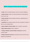HOSA Human Growth and Development questions and answers} Latest 2023 - 2024 (verified answers)
