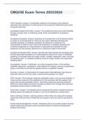 CMQ&sol;OE Exam Terms 2023&sol;2024