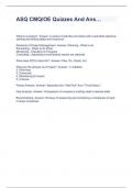 ASQ CMQ&sol;OE Quizzes And Ans&hellip;