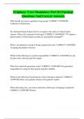 Prophecy- Core Mandatory Part II &lpar;Nursing&rpar; Questions And Correct Answers