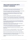 CME EXAM QUESTIONS WITH CORRECT ANSWERS&period;