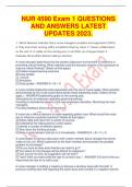 NUR 4590 Exam 1 QUESTIONS  AND ANSWERS LATEST UPDATES 2023.