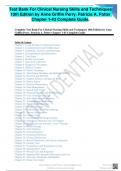 Test Bank For Clinical Nursing Skills and Techniques 10th Edition by Anne Griffin Perry&comma; Patricia A&period; Potter Chapter 1-43 Complete Guide