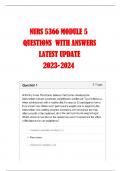 NURS 5366 MODULE 5   QUESTIONS WITH ANSWERS   LATEST UPDATE  2023- 2024