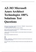 AZ-303 Microsoft  Azure Architect  Technologies 100%  Solutions Test  Questions