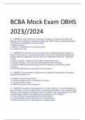 BCBA Mock Exam OBHS 2023//2024