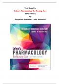 Test Bank - Lehne's Pharmacology for Nursing Care  11th Edition By Jacqueline Burchum, Laura Rosenthal | Chapter 1 –112, Complete Guide 2023|