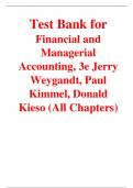 Test Bank for Financial and Managerial Accounting  3e Jerry Weygand Paul Kimmel Donald Kieso &lpar;All Chapters&rpar; 2022-2023