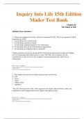 TEST BANK Inquiry Into Life 15th Edition  By Mader