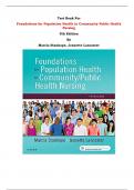 Test Bank - Foundations for Population Health in Community Public Health Nursing 5th Edition By Marcia Stanhope, Jeanette Lancaster | Chapter 1 – 32, Complete Guide 2023|