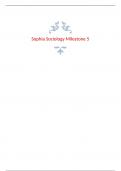 Sophia Sociology Milestone 5
