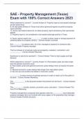 Texas Sae Real Estate Brokerage Exam With 100&percnt; Correct Answers 2023