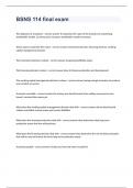 BSNS 114 final exam questions and verified correct answers