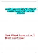 Mark Klimek Lectures 1 to 12 Complete Study Guide. A+ Guide.