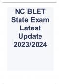 NC BLET State Exam Latest Update 2023/2024