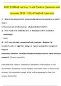 EMT FISDAP Airway Exam Practice Questions and Answers 2023 - 2024 (Verified Answers)