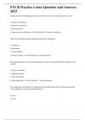 PTCB Practice Lastet Question And Answers 2023