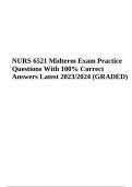 NURS 6521 Midterm Exam Practice Questions With 100% Correct Answers Latest 2023/2024 (GRADED)