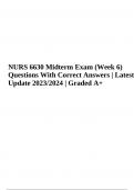NURS 6630 Midterm Exam Questions With Correct Answers Latest Update 2024 Graded A+