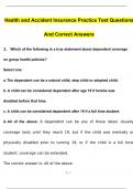 Health and Accident Insurance Practice Test 2023-solved