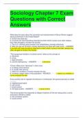 Bundle For Sociology Exam Questions with Complete Solutions