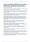 Jones and Bartlett Wildland &lpar;all chapters 2023&rpar; Exam Questions and Answers