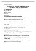 Class notes ENTREPRENEUR 