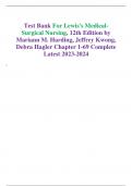 Test bank for lewiss medical surgical nursing 12th edition by mariann m. harding