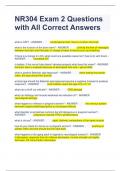 NR304 Exam 2 Questions with All Correct Answers 
