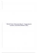 NR 601 Week 1 Discussion Board &ndash; Comprehensive Geriatric Assessment &lpar;Summer 2023&rpar;-Already Graded A
