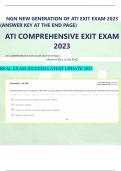 NGN NEW GENERATION OF ATI EXIT EXAM 2023 (ANSWER KEY AT THE END PAGE) ATI COMPREHENSIVE EXIT EXAM 2023  ATI COMPREHENSIVE EXIT EXAM 2023 WITH NGN (Answer Key at the End) REAL EXAM 2023/2024 LATEST UPDATE 2023