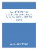 Test Bank Family Practice Guidelines 5th Edition Cash Glass Mullen 